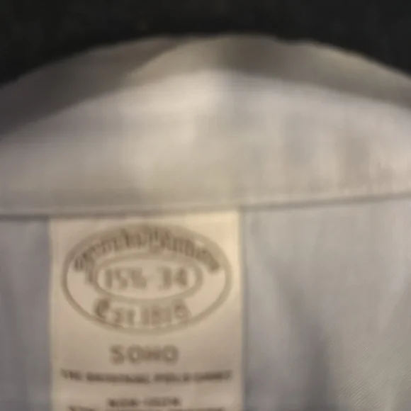 Brooks Brothers Soho Men's Sky Blue Dress Shirt- Non Iron - Picture 5 of 6